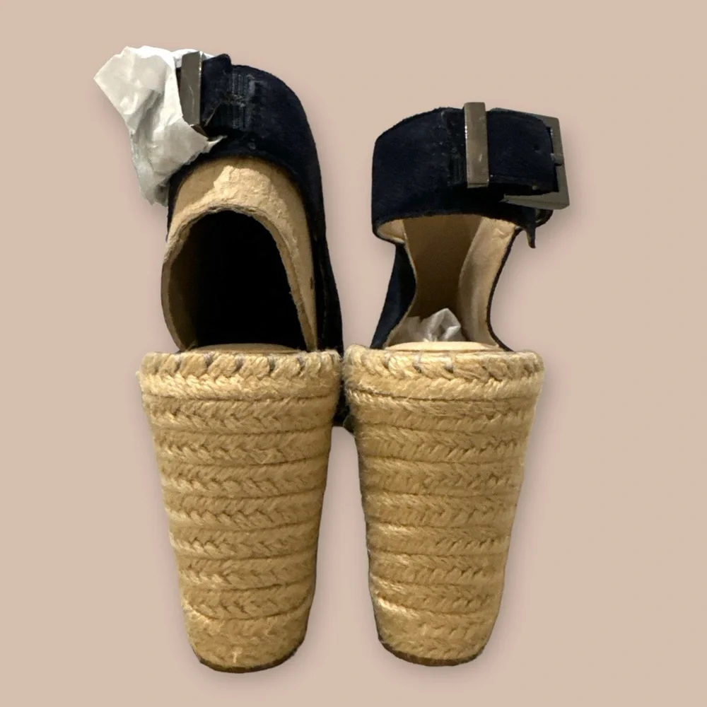 Kenneth Cole New York Women's Olivia Espadrille‎ Peep-Toe Wedges size 9.5